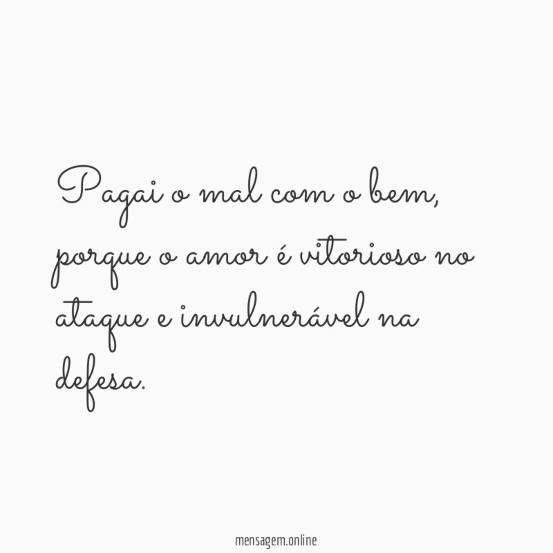 Pagai o mal com o bem