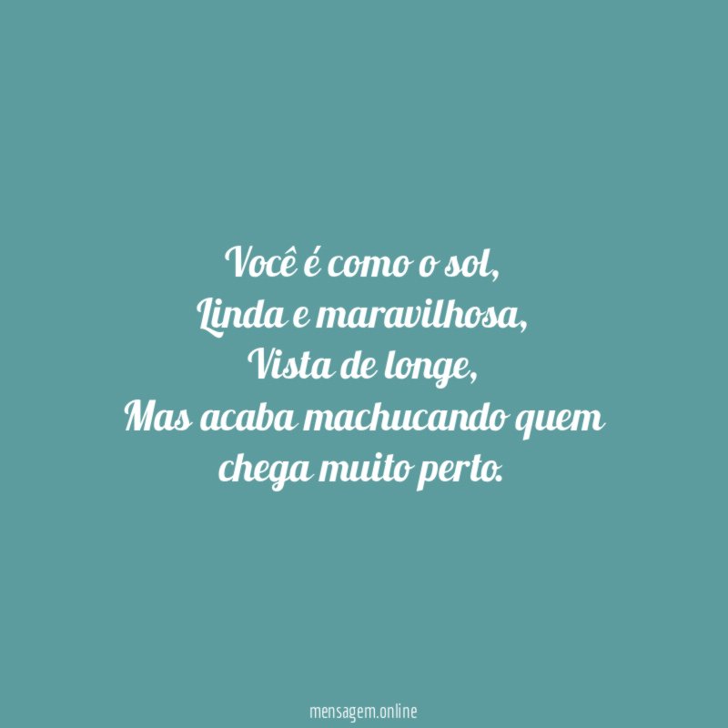 Você é como o sol