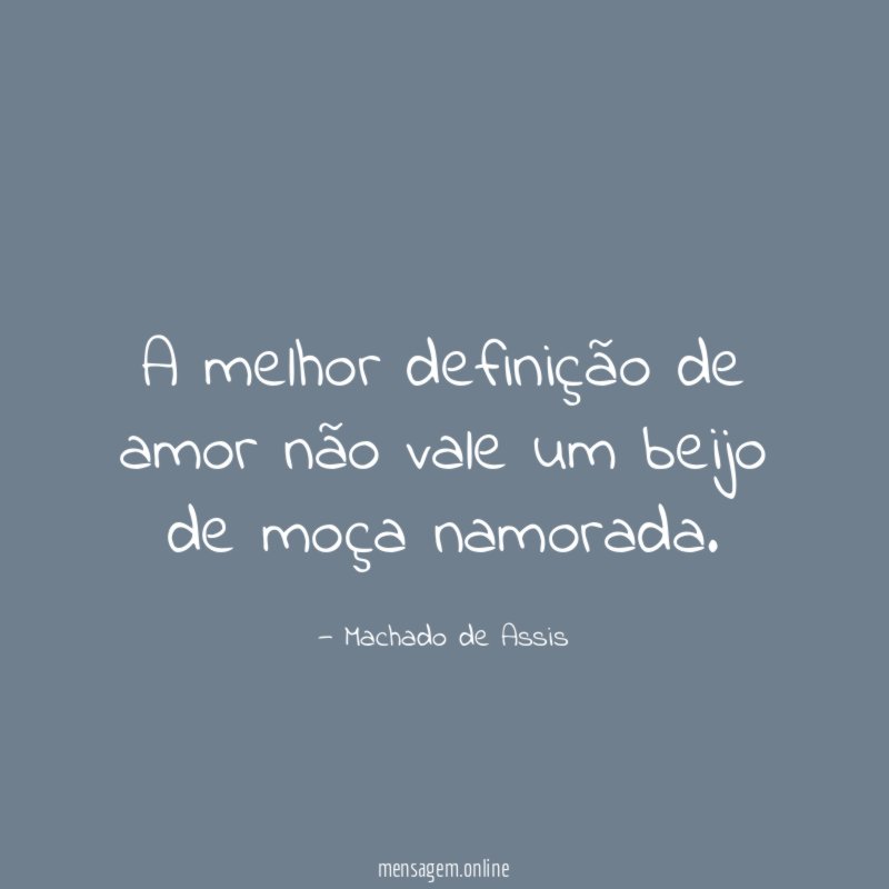A melhor definição de amor não vale um