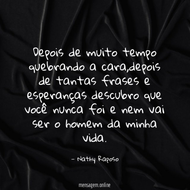 Depois de muito tempo quebrando a cara