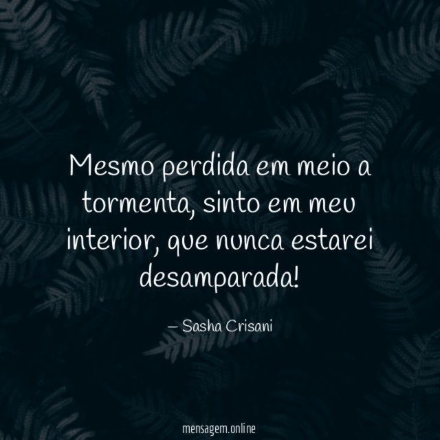 Mesmo perdida em meio a tormenta