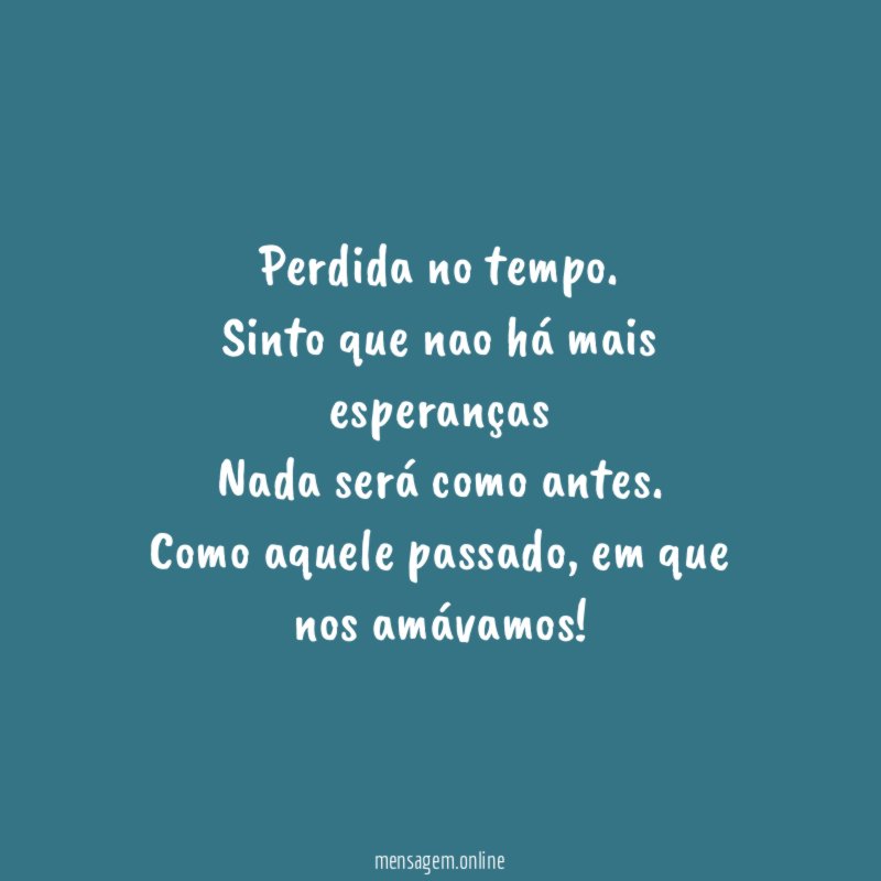 Perdida no tempo