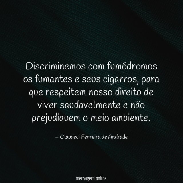 Discriminemos com fumódromos os fumantes e seus cigarros