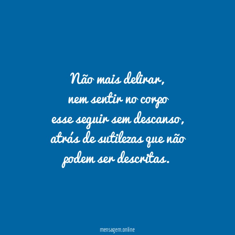 Não mais delirar