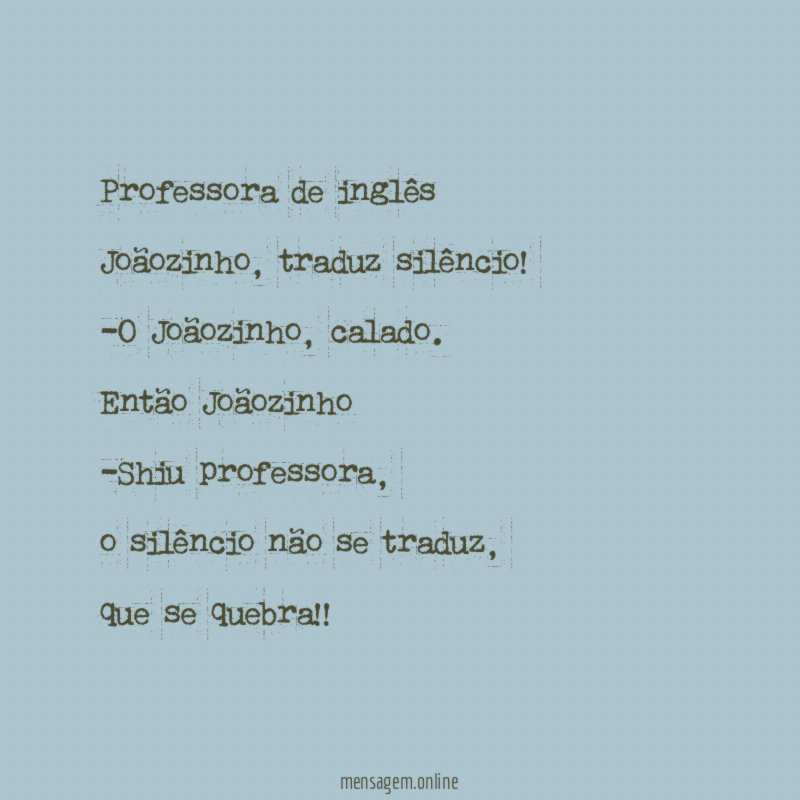 "Professora de inglês