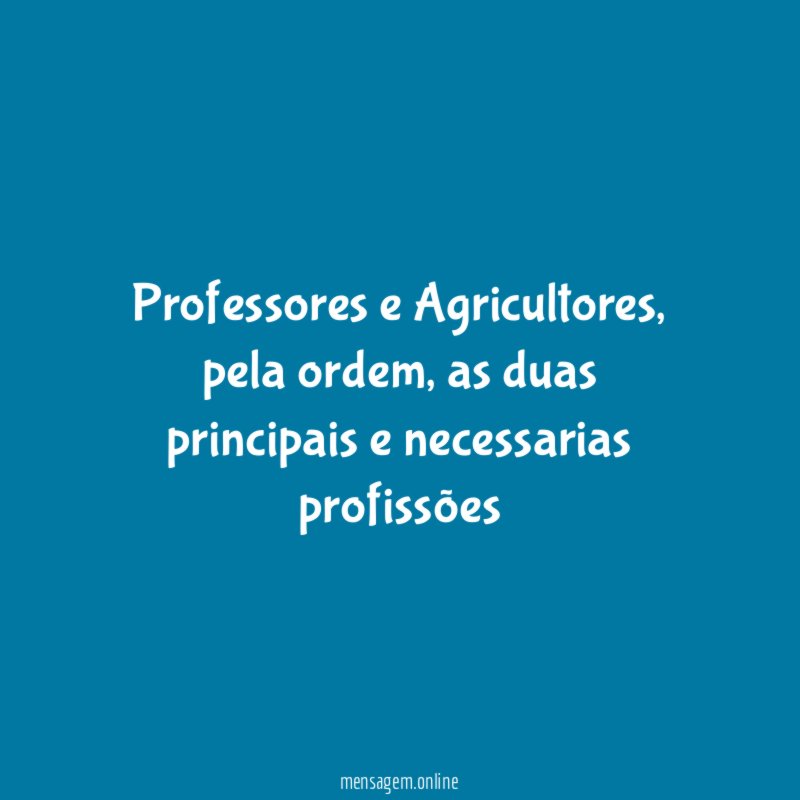 Professores e Agricultores