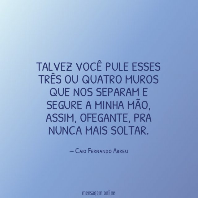 Talvez você pule esses três ou quatro muros