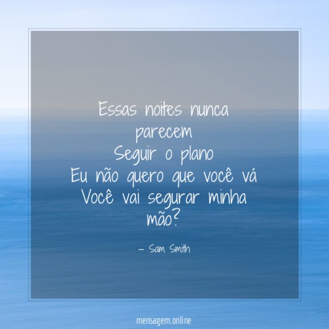 Essas noites nunca parecem Seguir o plano Eu não quero