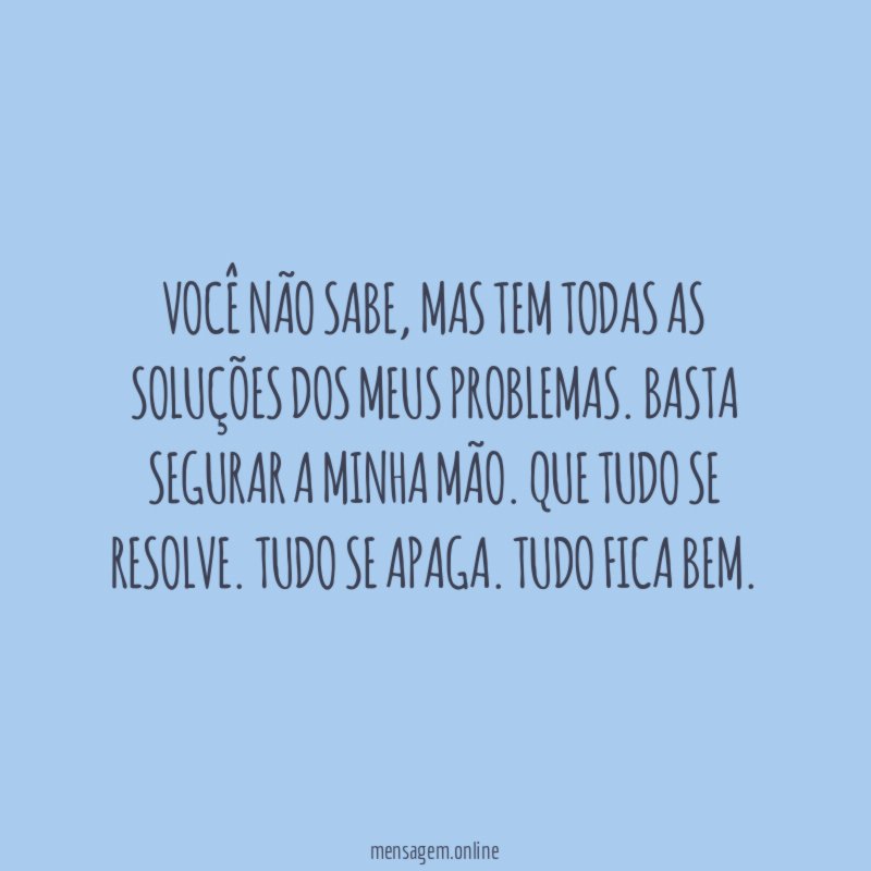 Você não sabe