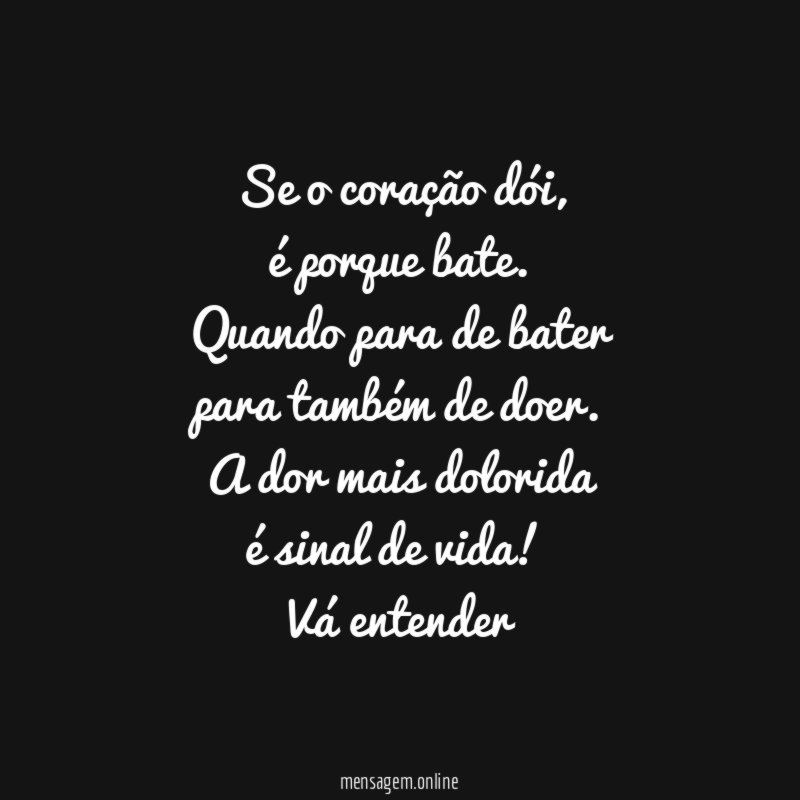 Se o coração dói
