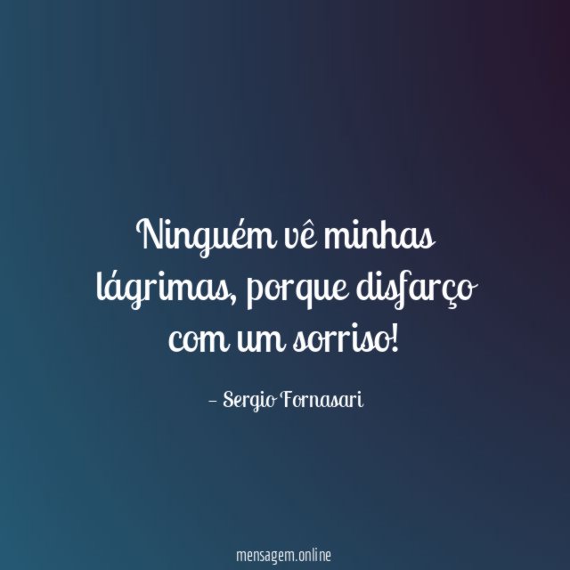 Ninguém vê minhas lágrimas