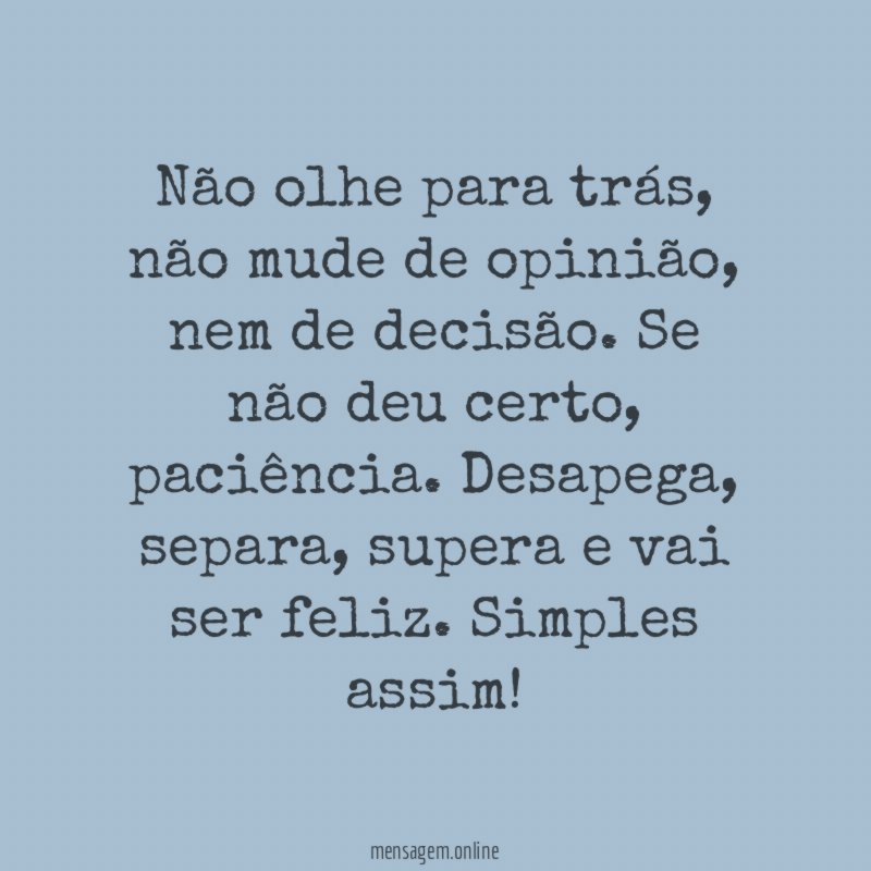 Não olhe para trás