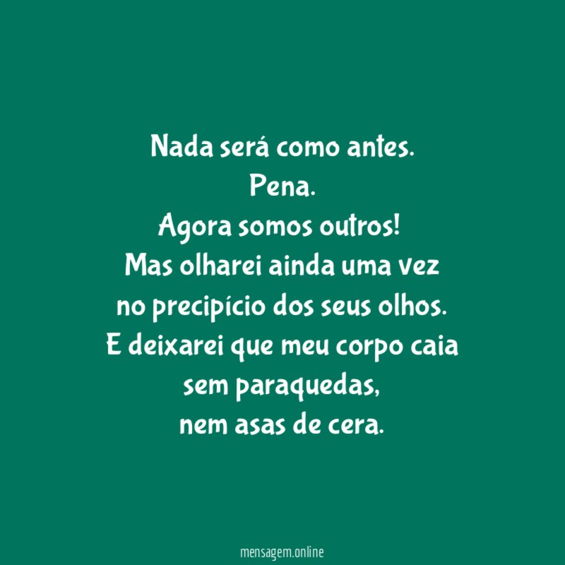 Nada será como antes