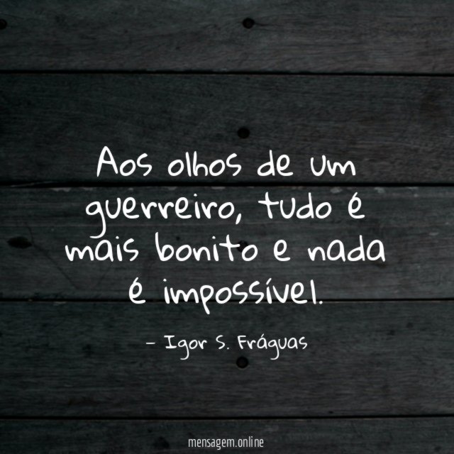 Aos olhos de um guerreiro