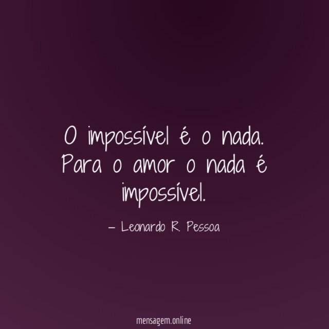 O impossível é o nada