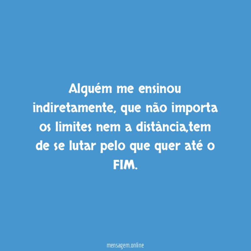 Alguém me ensinou indiretamente