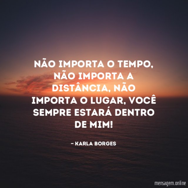 Não importa o tempo