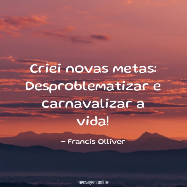 Criei novas metas