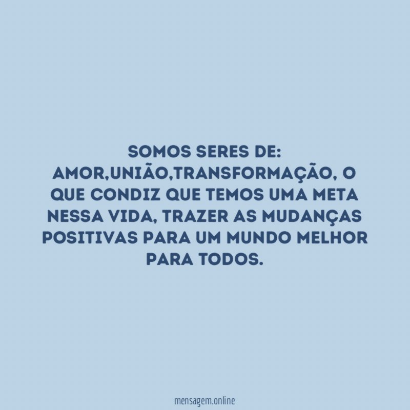 Somos seres de