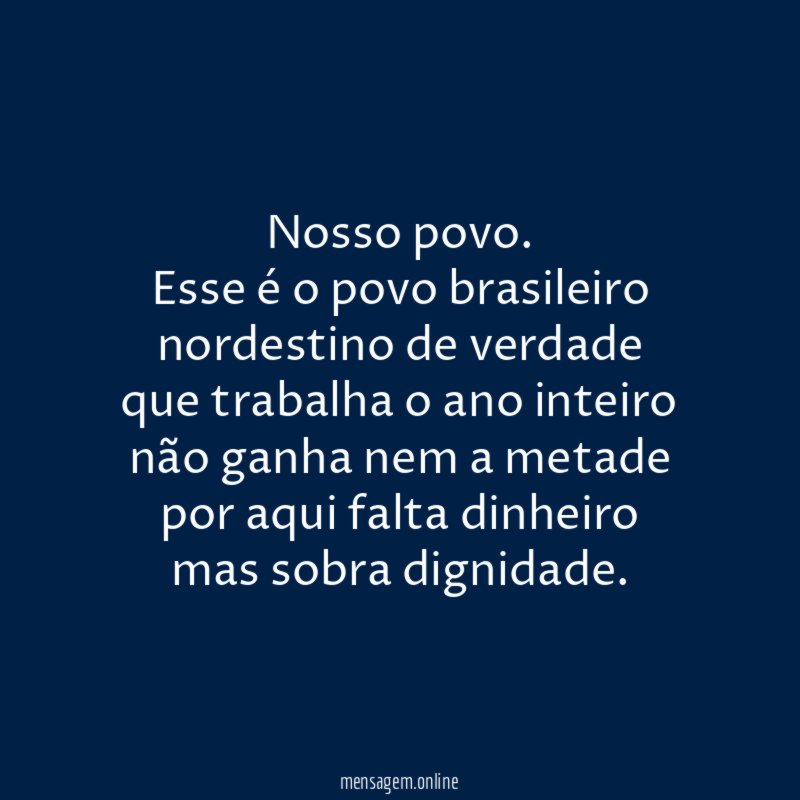 Nosso povo.