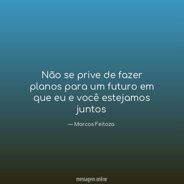 Não se prive de fazer planos para um
