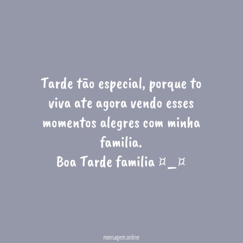 Tarde tão especial