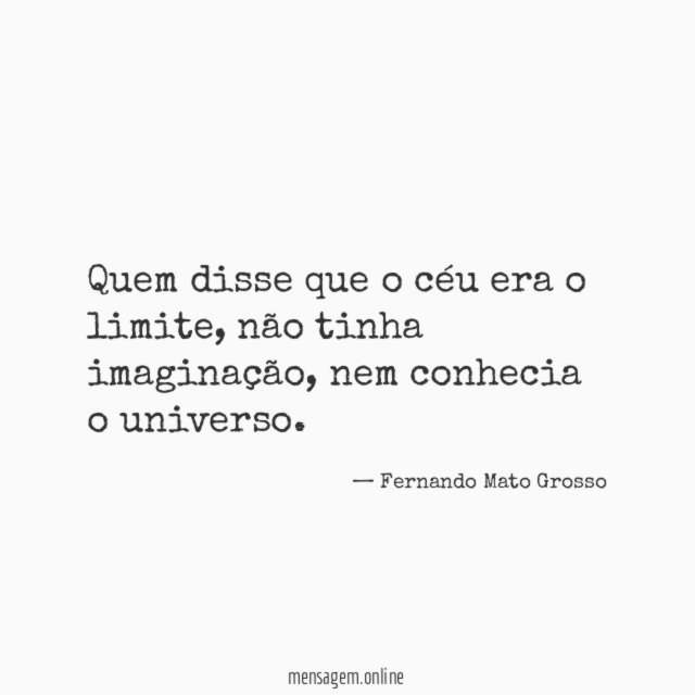 Quem disse que o céu era o limite