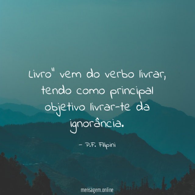 Livro" vem do verbo livrar