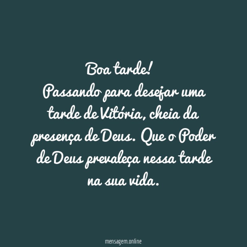 Boa tarde