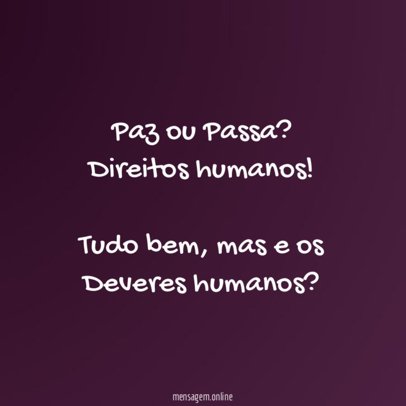 Paz ou Passa?