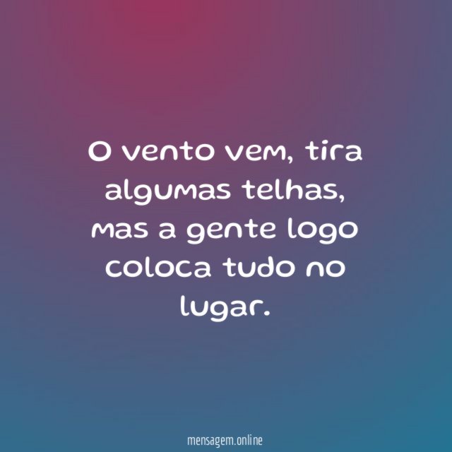 O vento vem