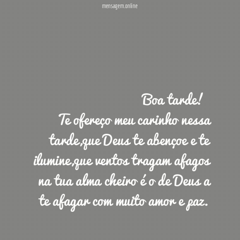 Boa tarde!