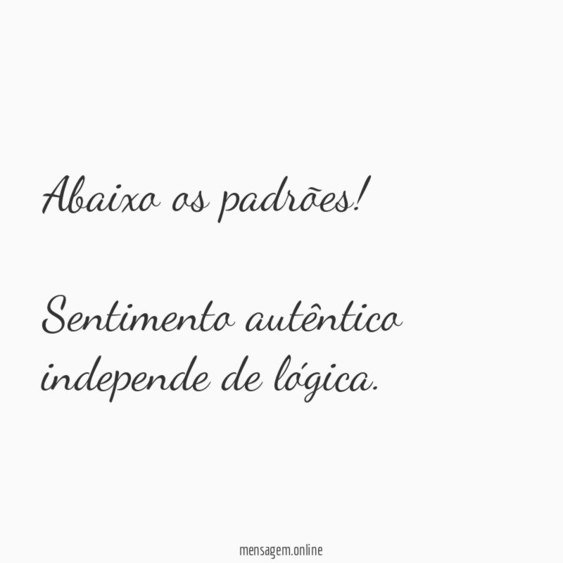 Abaixo os padrões
