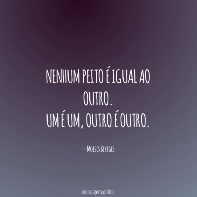 Nenhum peito é igual ao outro