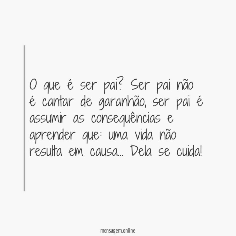 O que é ser pai