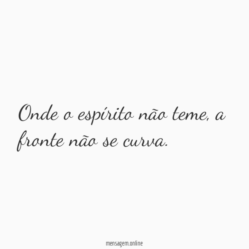 Onde o espírito não teme