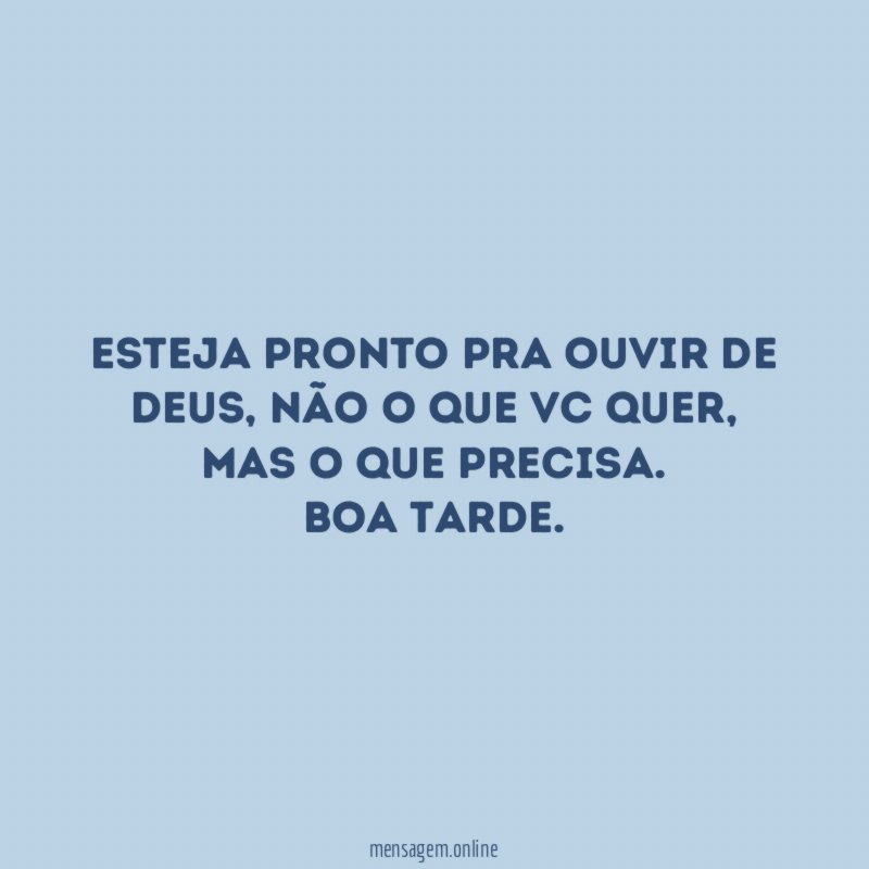 Esteja pronto pra ouvir de DEUS