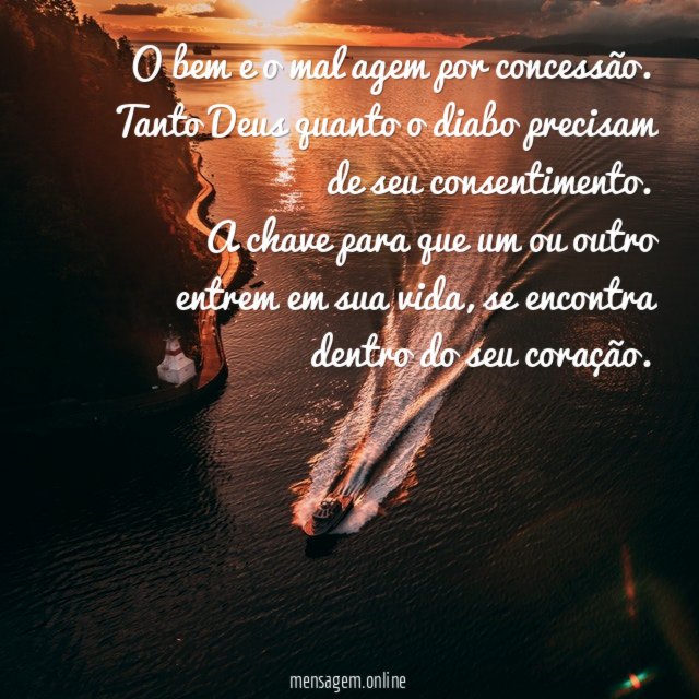 O bem e o mal agem por concessão