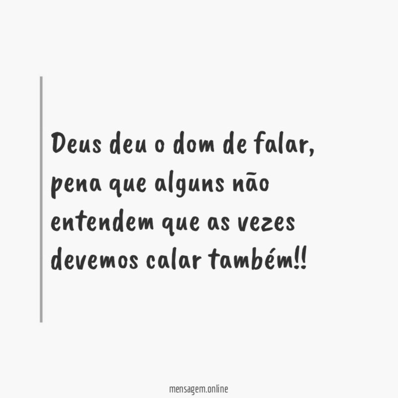 Deus deu o dom de falar