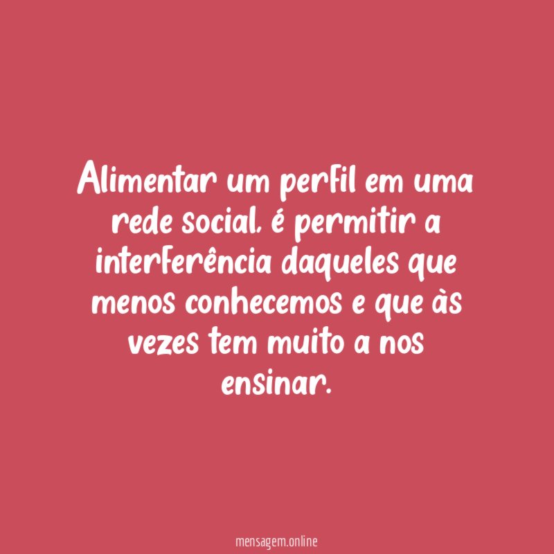 Alimentar um perfil em uma rede social