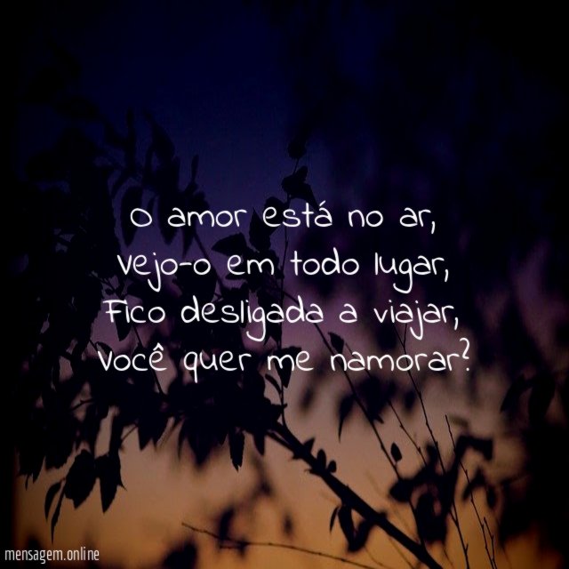 O amor está no ar