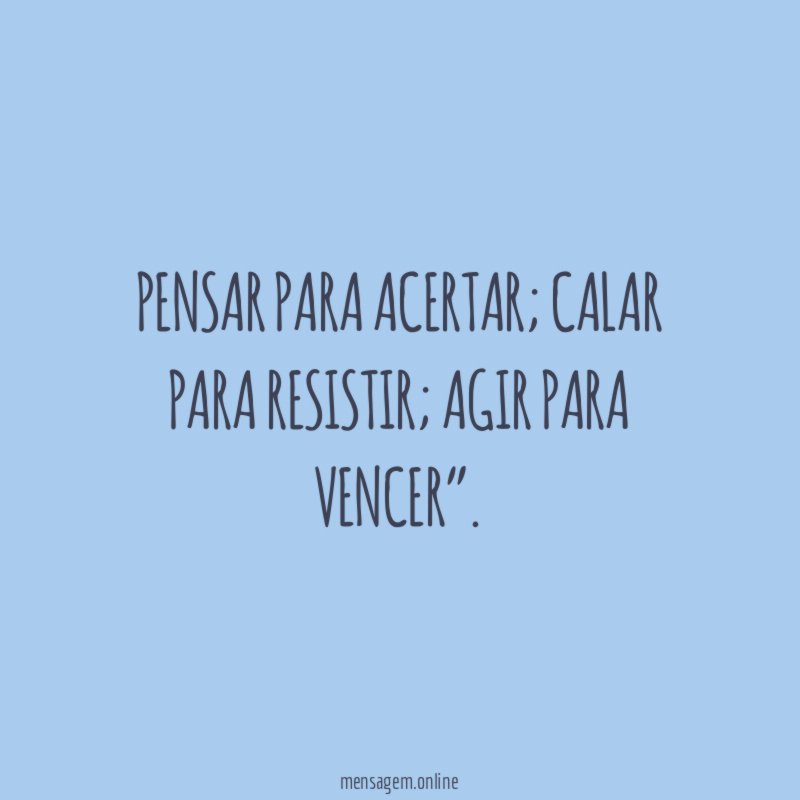 Pensar para acertar