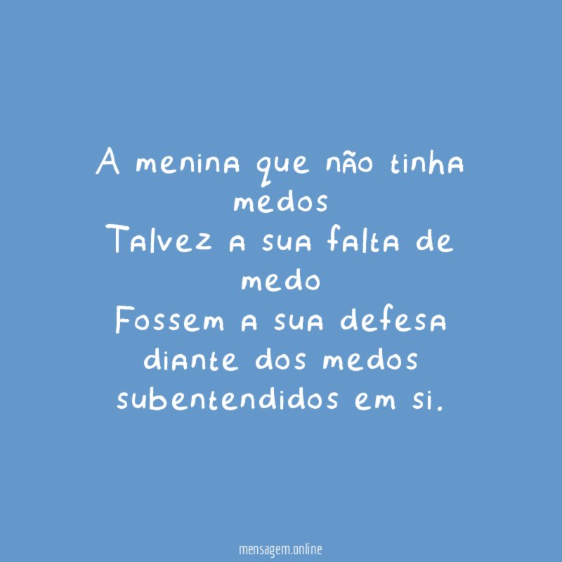 A menina que não tinha medos