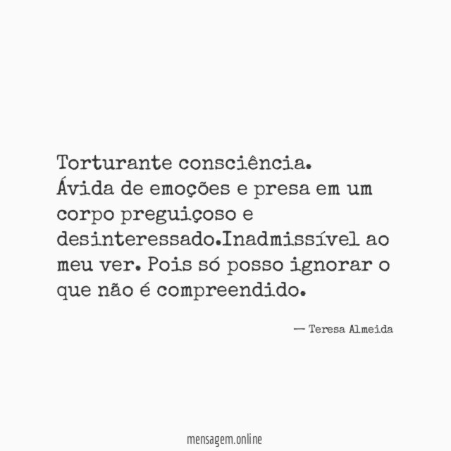 Torturante consciência