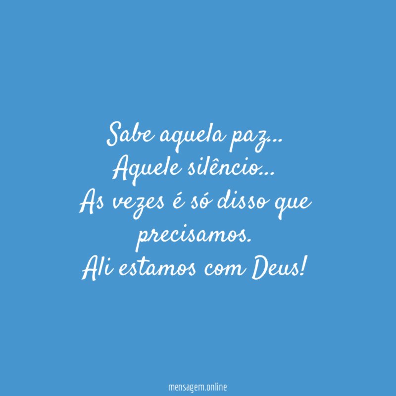 Sabe aquela paz