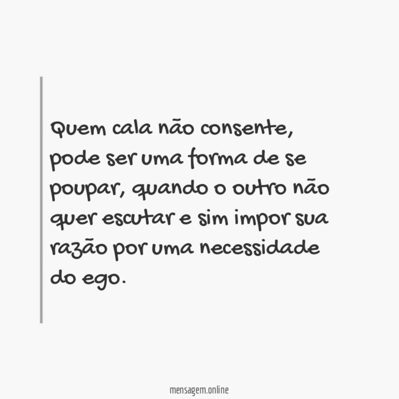 Quem cala não consente