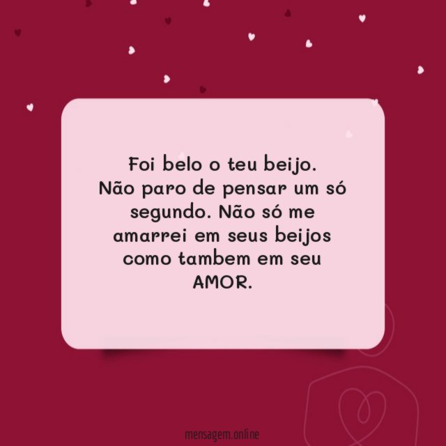 Foi belo o teu beijo