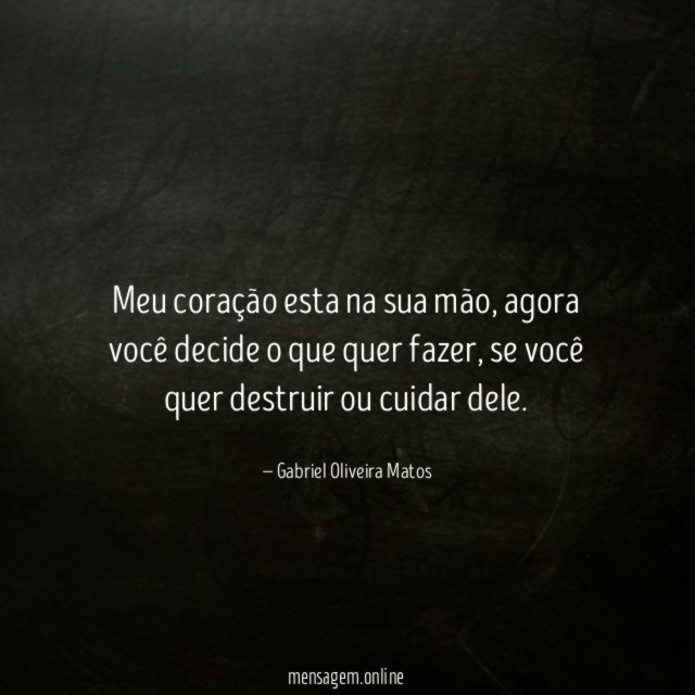 Meu coração esta na sua mão