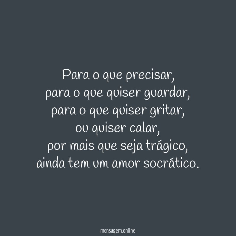 Para o que precisar