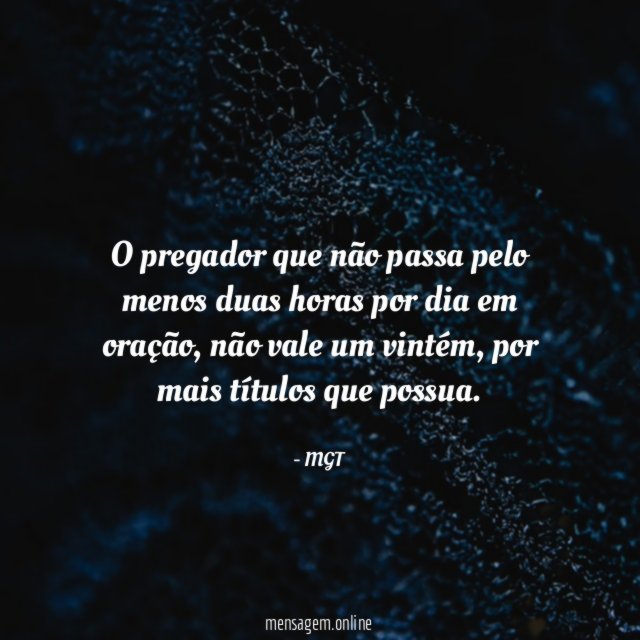 O pregador que não passa pelo menos duas